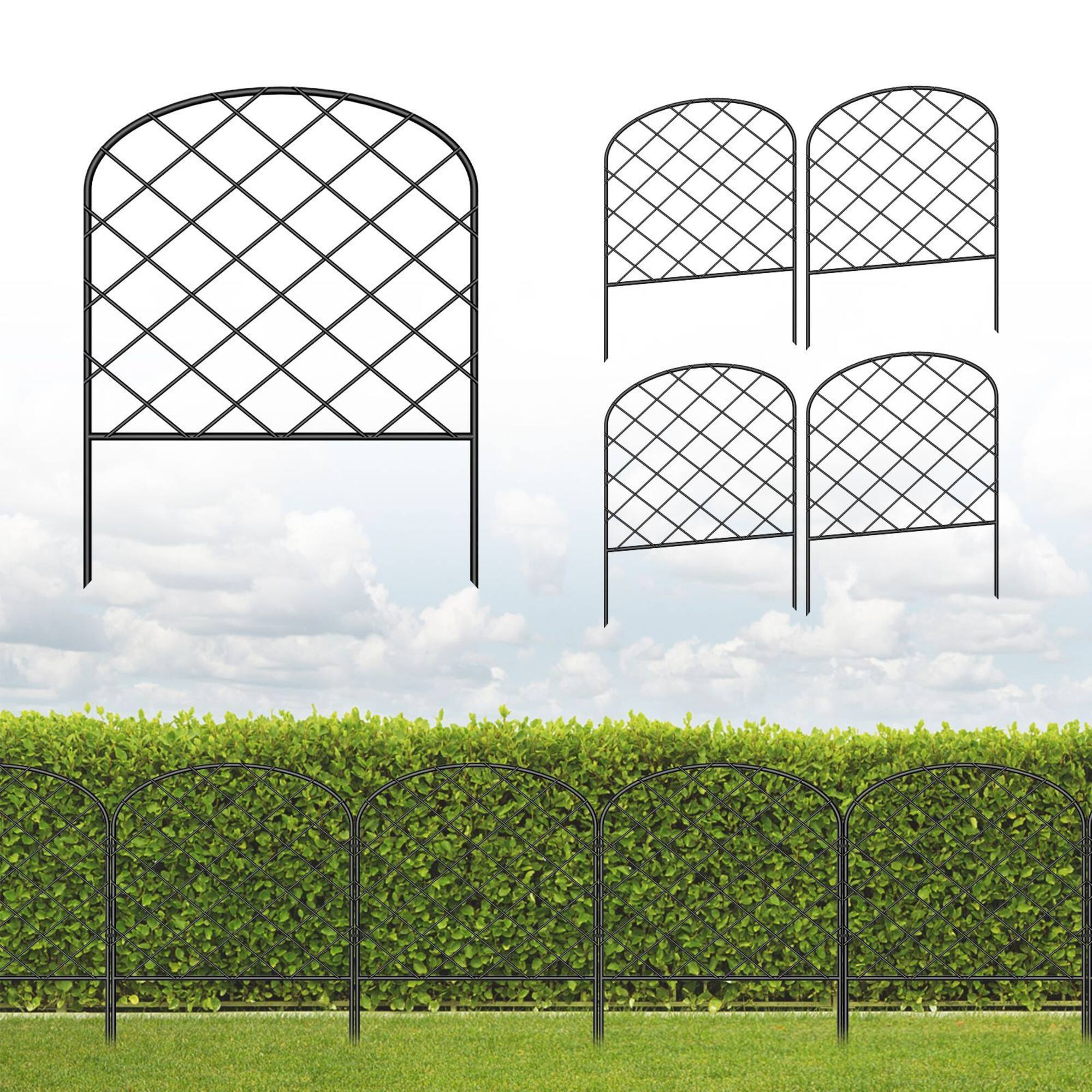 NEX 10ft. Black Rhombic Garden Fence